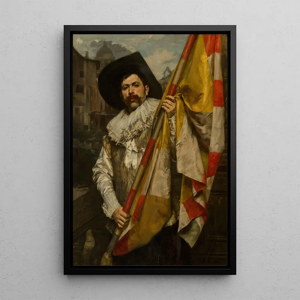 The Standard-bearer - Ferdinand Roybet — framed artwork on a wall
