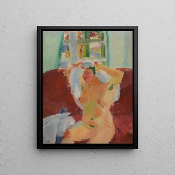 Nude Painting - Ferdinand Schirren — framed artwork on a wall
