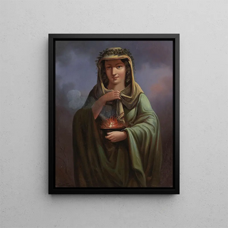 Winter Painting - Ferdinand Wagner — framed artwork on a wall