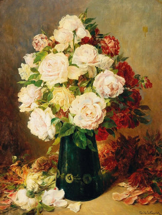 Roses in a Vase - Ferdinand Wagner Jr. — artwork view