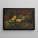 Still life with fruits and vegetables - Ferdinand Wagner Jr — framed artwork on a wall