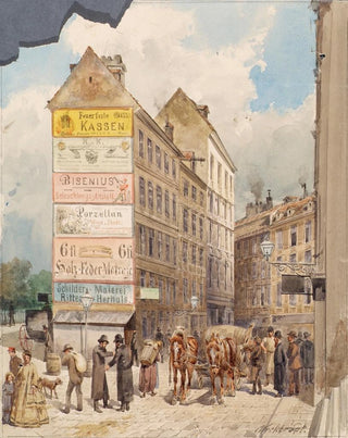 La Kohlmessergasse et la Salzgries près du Ruprechtsstiege - Ferdinand Weckbrodt — artwork view