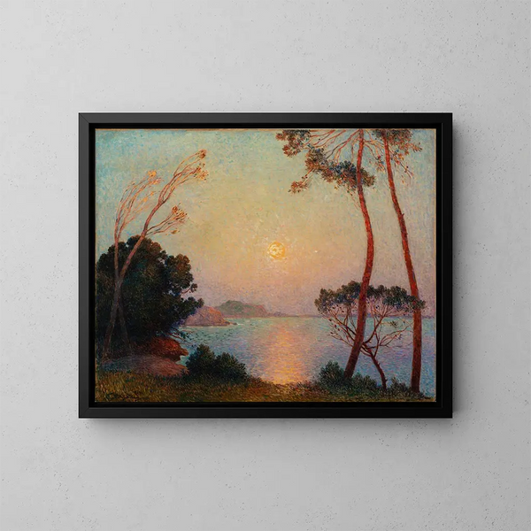 Maritime landscape painting - Ferdinand du Puigaudeau — framed artwork on a wall