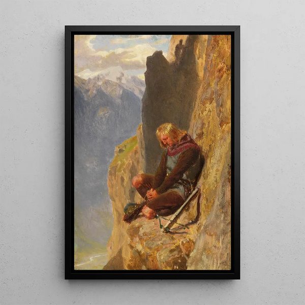 L'empereur Maximilien Ier dans la Martinswand - Ferdinand von Harrach — framed artwork on a wall