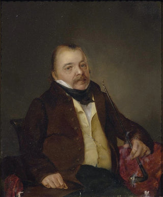 Portrait of Count Vicrai with a pipe - Ferdinand von Lutzendorf — artwork view