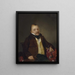 Portrait of Count Vicrai with a pipe - Ferdinand von Lutzendorf — framed artwork on a wall