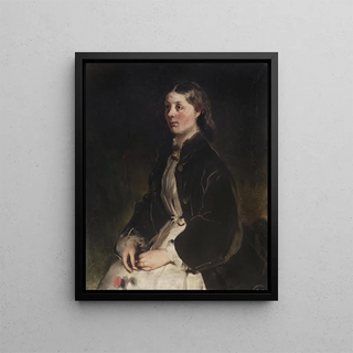 Portrait of Christine Freifrau von Schönberg - Ferdinand von Rayski — framed artwork on a wall