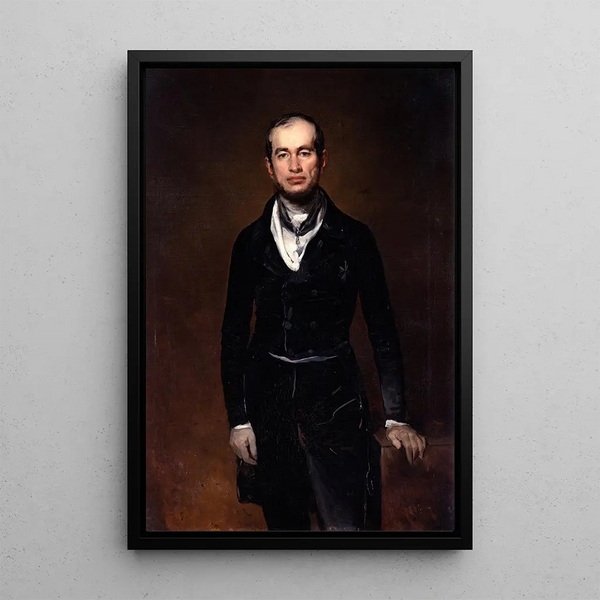Portrait of the Chamberlain Count Julius Zech-Burkersroda - Ferdinand von Rayski — framed artwork on a wall