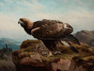 Golden Eagle on a Cliff Edge - Ferdinand von Wright — artwork view