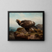 Golden Eagle on a Cliff Edge - Ferdinand von Wright — framed artwork on a wall