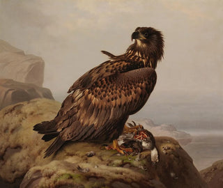White-tailed eagle with its prey - Ferdinand von Wright — artwork view