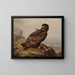 White-tailed eagle with its prey - Ferdinand von Wright — framed artwork on a wall