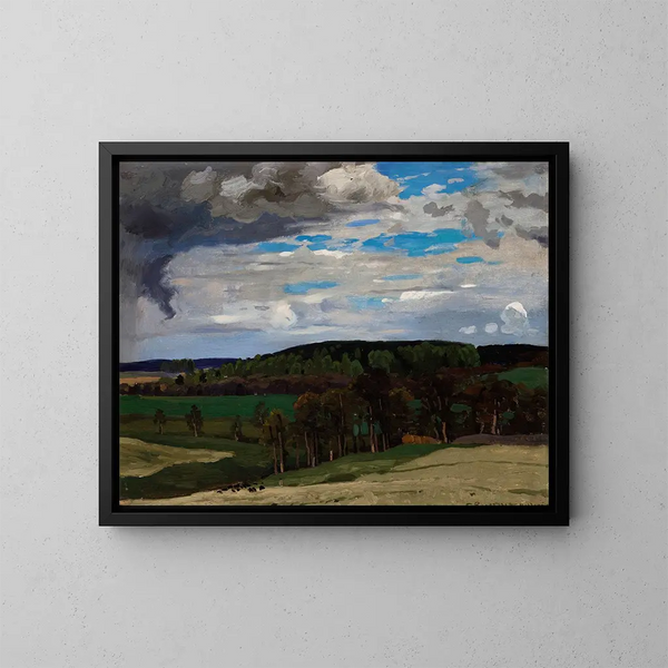 Landscape with Clouds - Ferdynand Ruszczyc — framed artwork on a wall