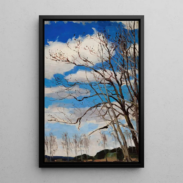 Trees against the sky - Ferdynand Ruszczyc — framed artwork on a wall