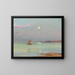 Lever de lune sur la mer - Ferenc Szikszay — framed artwork on a wall