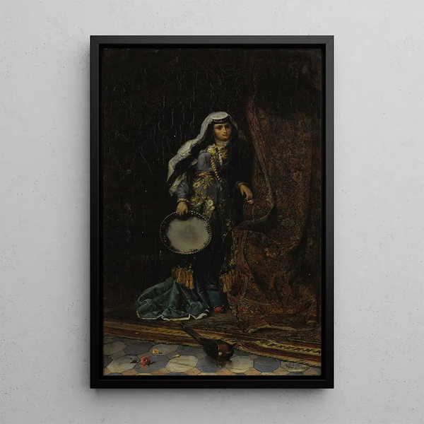 Girl of the Harem - Ferenc Eisenhut — framed artwork on a wall