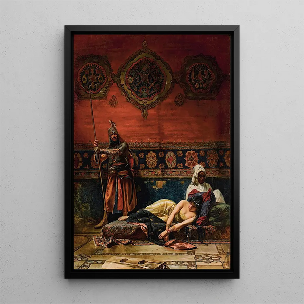 in the harem - Ferenc Eisenhut — framed artwork on a wall