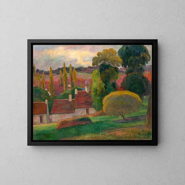 Reproduction of the painting of Ferme en Bretagne by Paul Gauguin