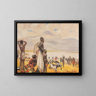 The safari - Fernand Allard l'Olivier — framed artwork on a wall