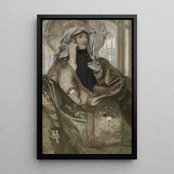 Incense Painting - Fernand Khnopff — framed artwork on a wall