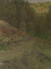 Landscape painting with waterfall - Fernand Khnopff — artwork view