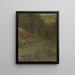 Landscape painting with waterfall - Fernand Khnopff — framed artwork on a wall