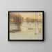 Snowy Landscape Painting - Fernand Khnopff — framed artwork on a wall
