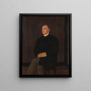 Portrait of Augustin Gerardus Hubertus van Rijckevorsel - Fernand Khnopff — framed artwork on a wall