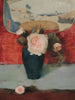 Roses et éventail japonais huile sur toile - Fernand Khnopff — artwork view