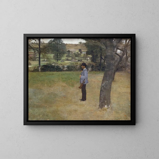 The gamekeeper - Fernand Khnopff — framed artwork on a wall