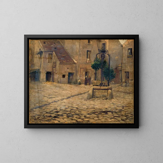 La cour de l'hôtel Saint-Adrien, 264 rue Saint-Jacques - Fernand Maillaud — framed artwork on a wall