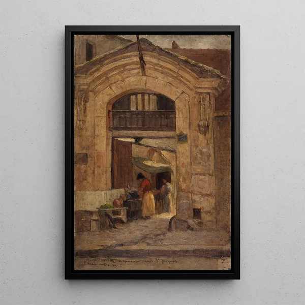 Porte rue Saint-Jacques - Fernand Maillaud — framed artwork on a wall