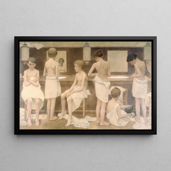 Les Petites Figurantes - Fernand Pelez — framed artwork on a wall