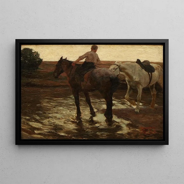 Horses - Fernando Fader — framed artwork on a wall