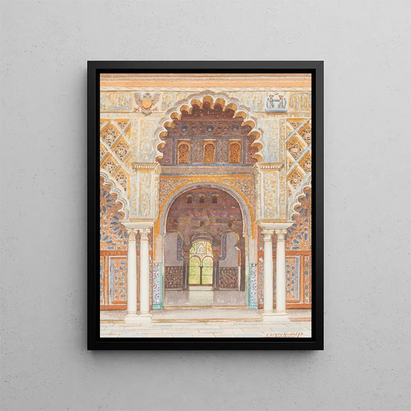 Patio de l'Alcázar de Séville - Fernando Liger Hidalgo — framed artwork on a wall