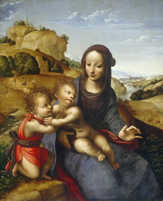 The Virgin and Child with the Little Saint John - Fernando Yáñez de la Almedina — artwork view