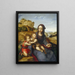 The Virgin and Child with the Little Saint John - Fernando Yáñez de la Almedina — framed artwork on a wall