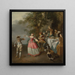 Fête champêtre avec un couple dansant - Nicolas Lancret — framed artwork on a wall