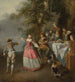 Fête champêtre avec un couple dansant - Nicolas Lancret — artwork view