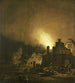 Night Fire in a Village - Adam Colonia — artwork view