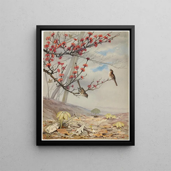 April - Fidelia Bridges — framed artwork on a wall
