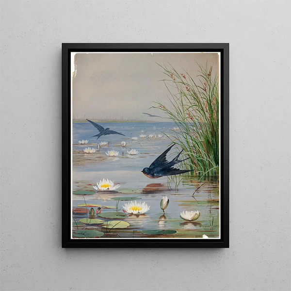 January - Fidelia Bridges — framed artwork on a wall