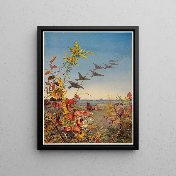 October Painting - Fidelia Bridges — framed artwork on a wall