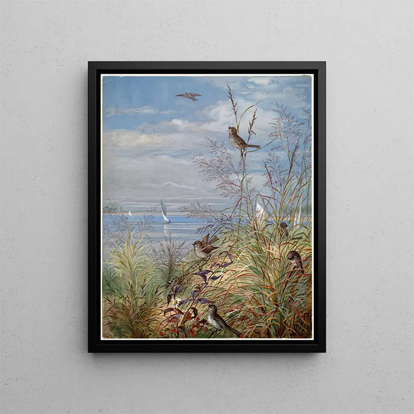September Painting - Fidelia Bridges — framed artwork on a wall