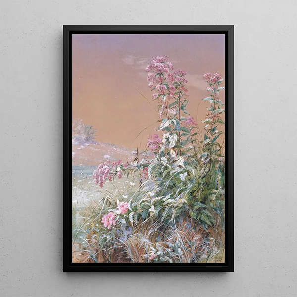 Untitled Painting - Fidelia Bridges — framed artwork on a wall