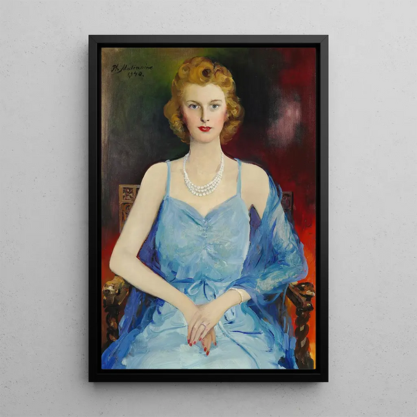 Portrait Painting of Else Prior Havemann - Filipp Malyavin — framed artwork on a wall