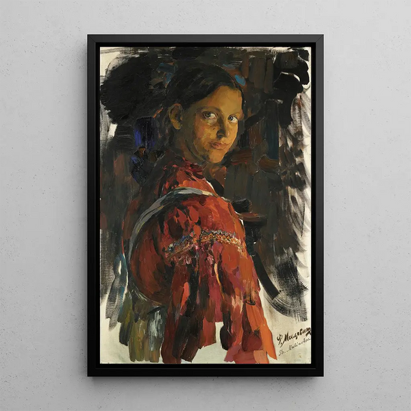 Russian Beauty - Filipp Malyavin — framed artwork on a wall