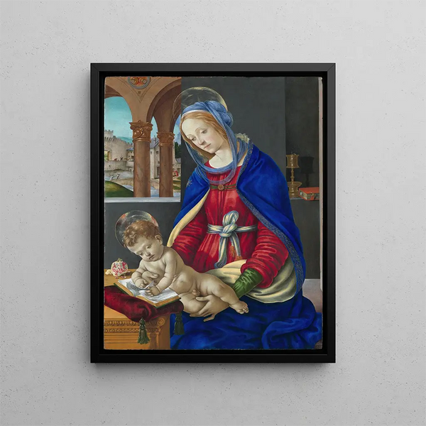 the Virgin and Child painting - Filippino Lippi — framed artwork on a wall