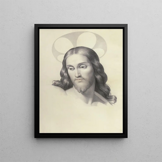 Head of Christ - Filippo Agricola — framed artwork on a wall