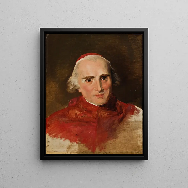 Portrait of Cardinal Ercole Consalvi - Filippo Agricola — framed artwork on a wall